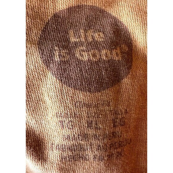 Life is Good  T Shirt XL Gold Short Sleeves Fall Halloween Dad Christmas Gift - Picture 12 of 12